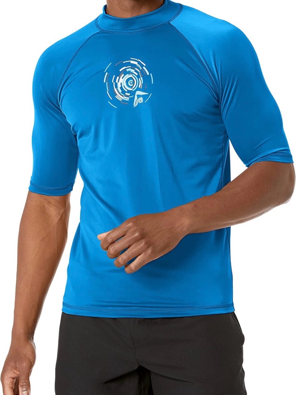 Kanu Surf Men's Bright Blue Short Sleeve Rash Guard